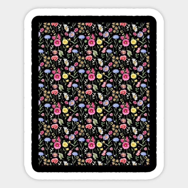 minimalist flower pattern Sticker by Art by Daniel Gomez